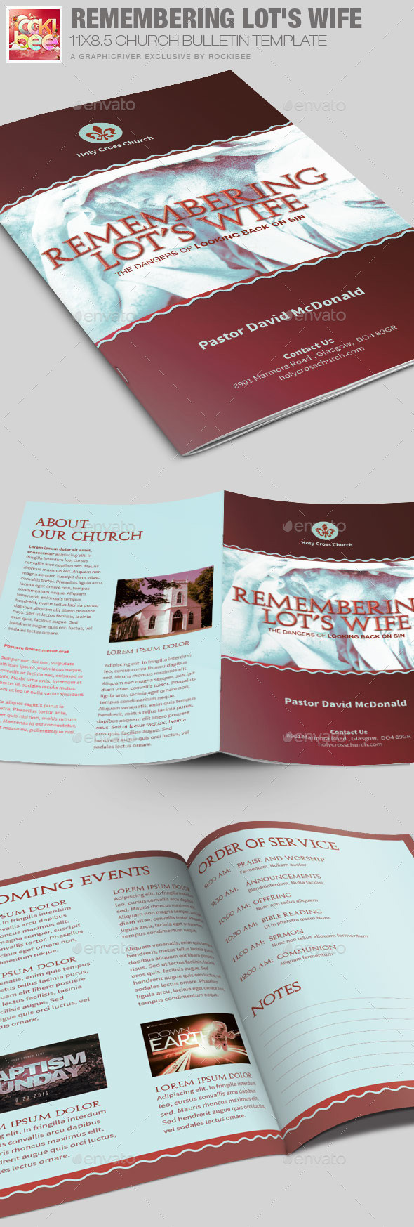 Remembering lots wife bulletin template image preview