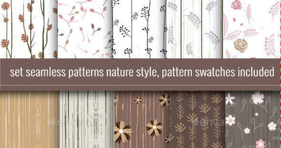 Box nature seamless patterns 590