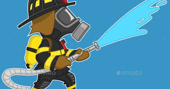 Box firefighter extinguishes