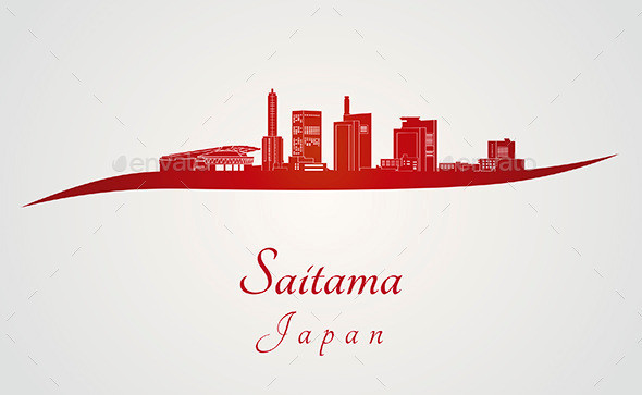 Saitama 20skyline 20in 20red