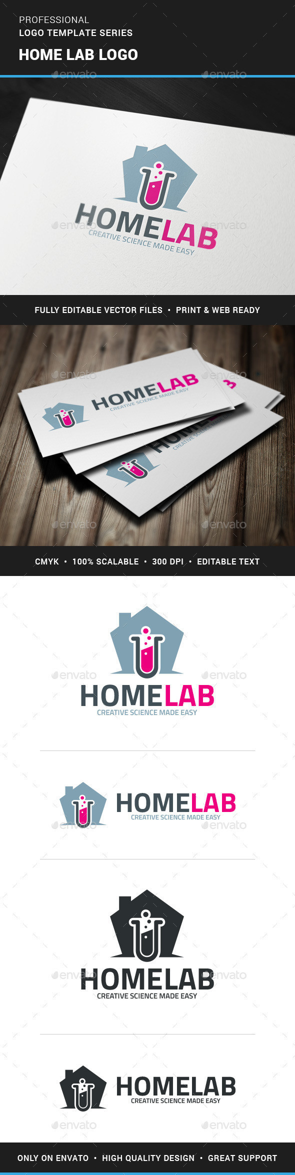 Home lab logo template