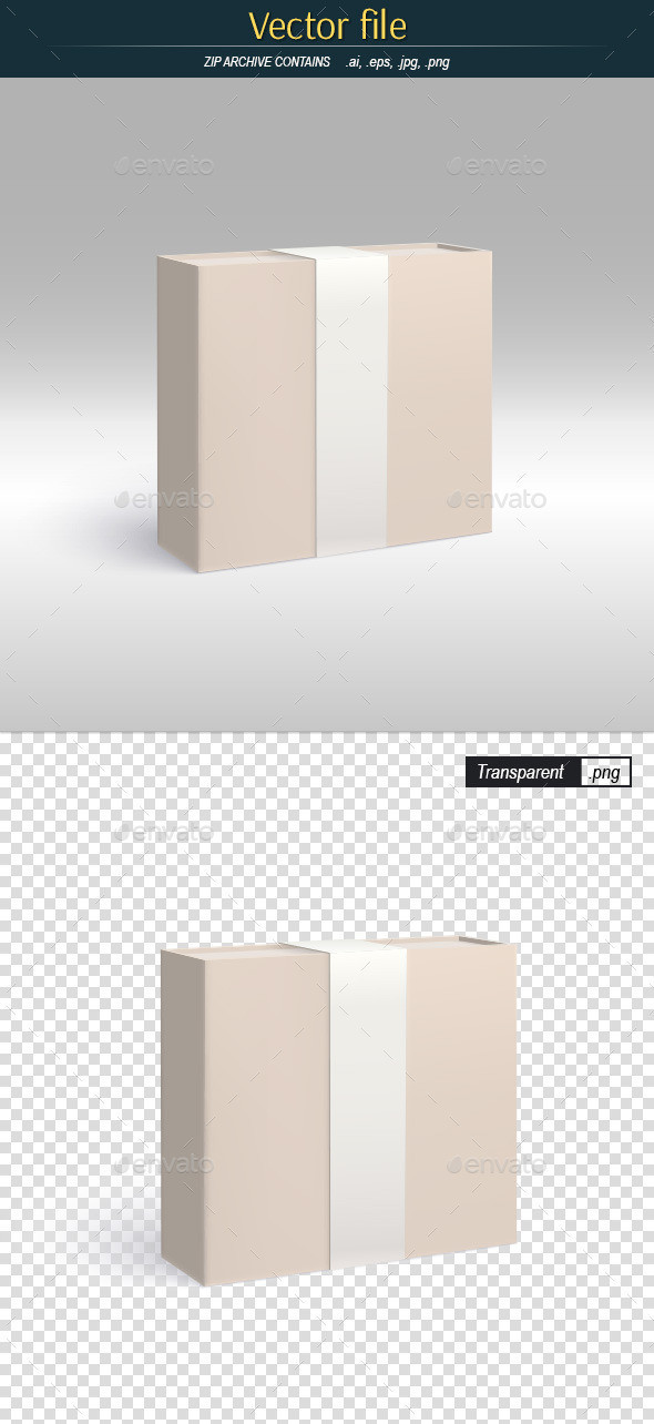 Gift packaging template of product design preview