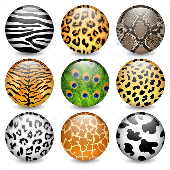 Animal 20patterns 20shiny 20buttons 20preview