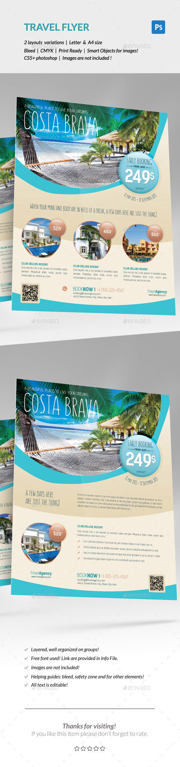 Travel flyer template 03 preview