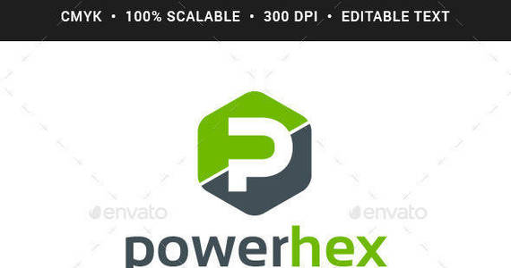 Box power hex logo template