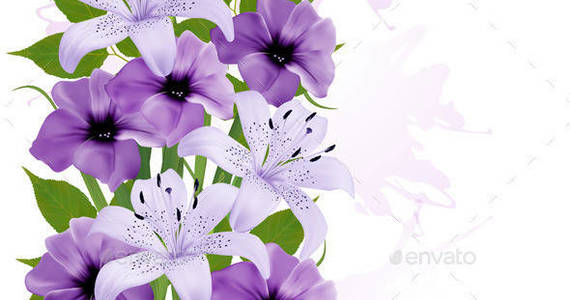 Box 01holiday colorful flower background with purple flowers t