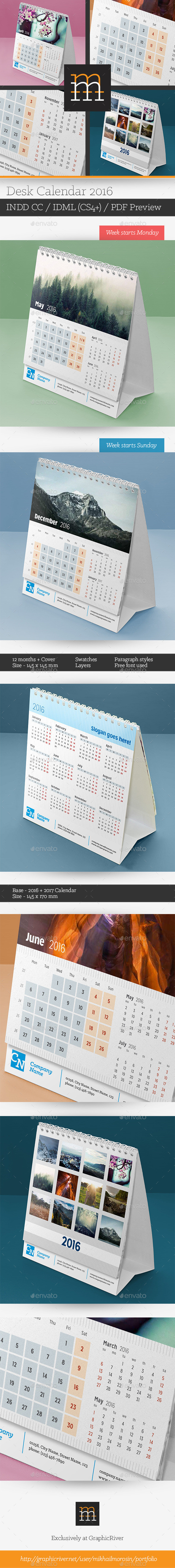 Desk calendar 11  2016 590