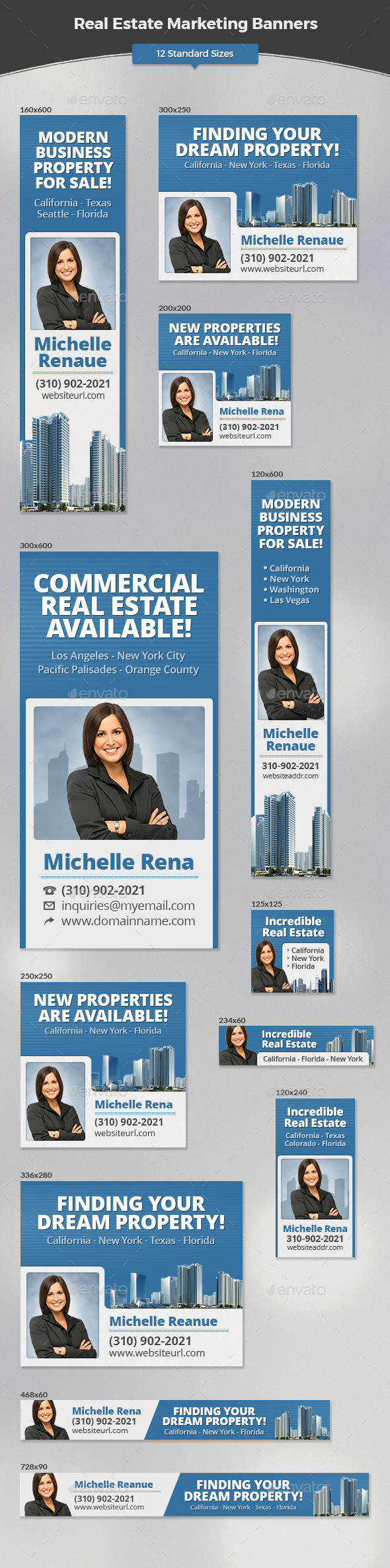 Real estate marketing banners preview
