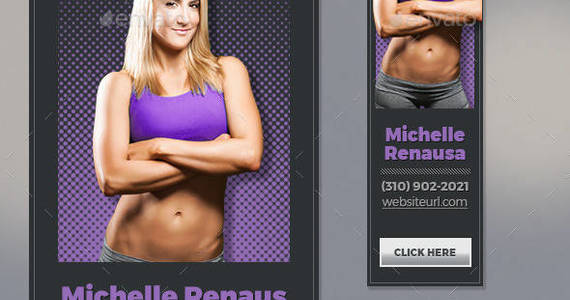 Box fitness marketing web banners preview