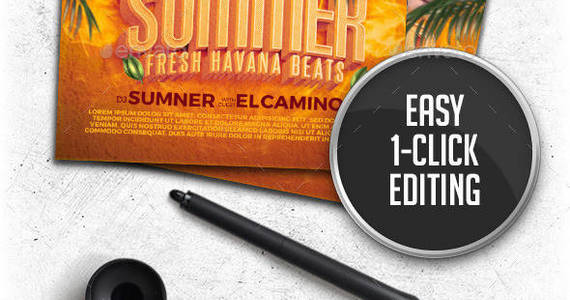 Box preview summer dj fresh havana beats flyer template