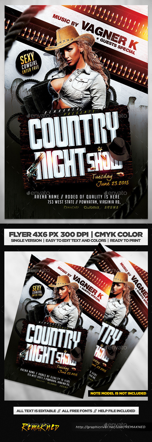 Country 20night 20show 20flyer 20template 20psd