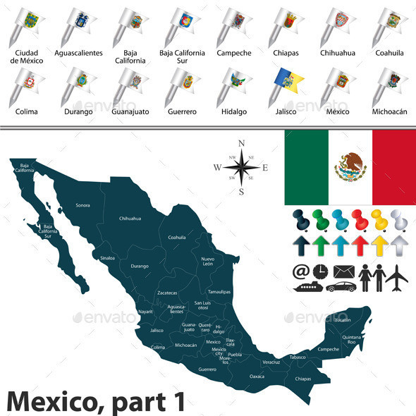 01 mexico 20map 20with 20flags 20part 2001