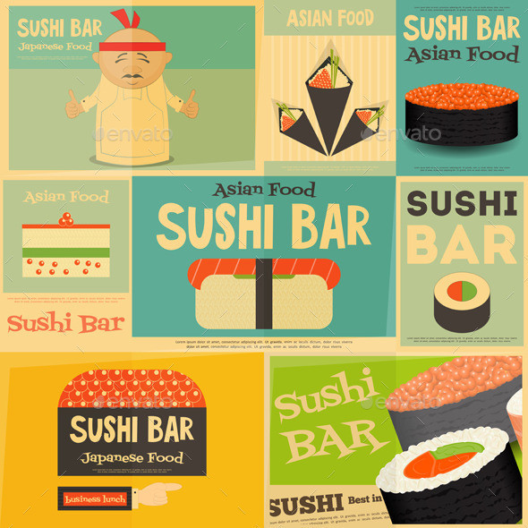 13 sushi layered