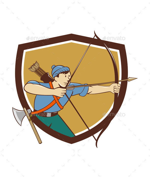 Archer bow arrow side crest prvw