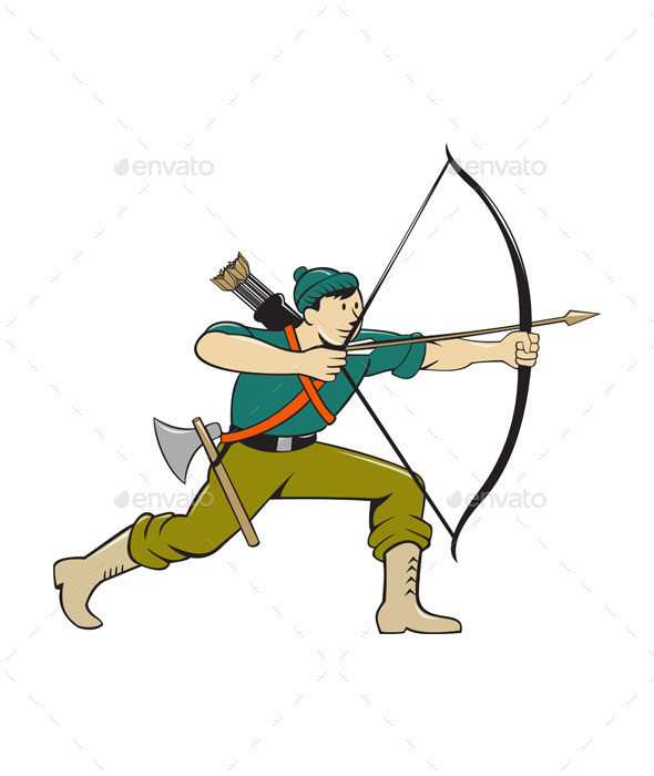 Archer bow arrow side prvw
