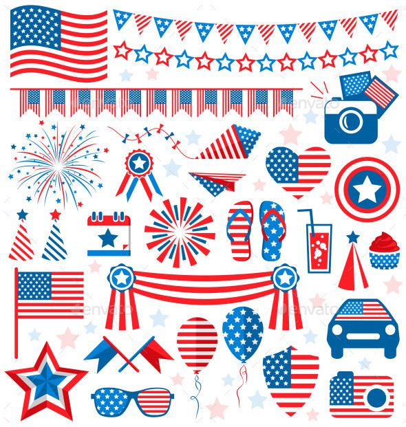 Independence 0005 usa colors icons am ipr