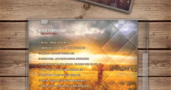 Box chillstep cd cover template preview