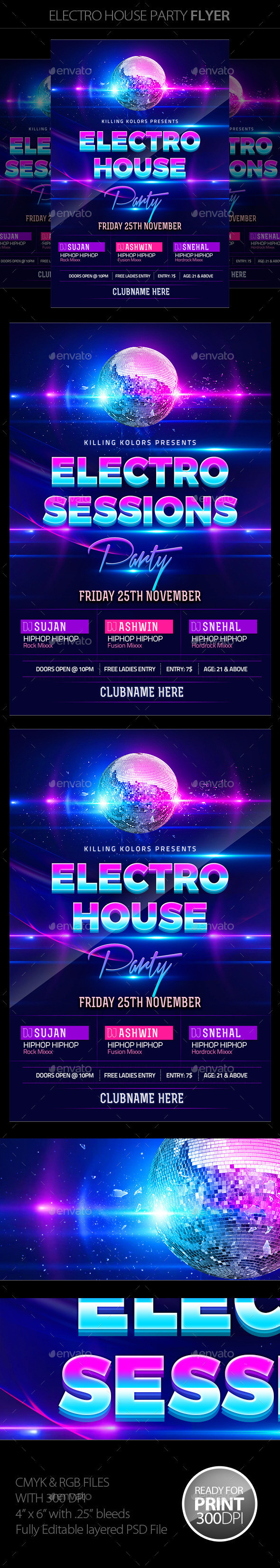 Electro 20house 20party 20flyer 20preview