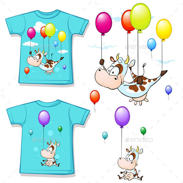 T shirt 20with 20crazy 20cow 590
