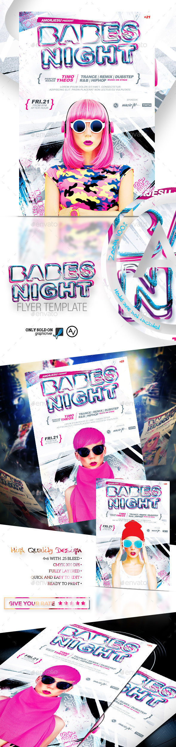 Preview 20  20babes 20night 20flyer 20template 20 design 20by 20amorjesu 