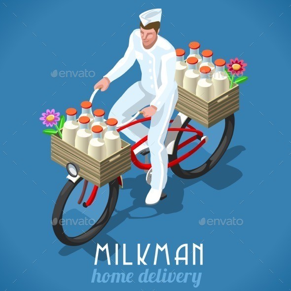 Milkman bicycle vintage isometric aurielaki 590