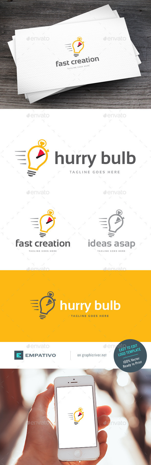 Hurry bulb logo template