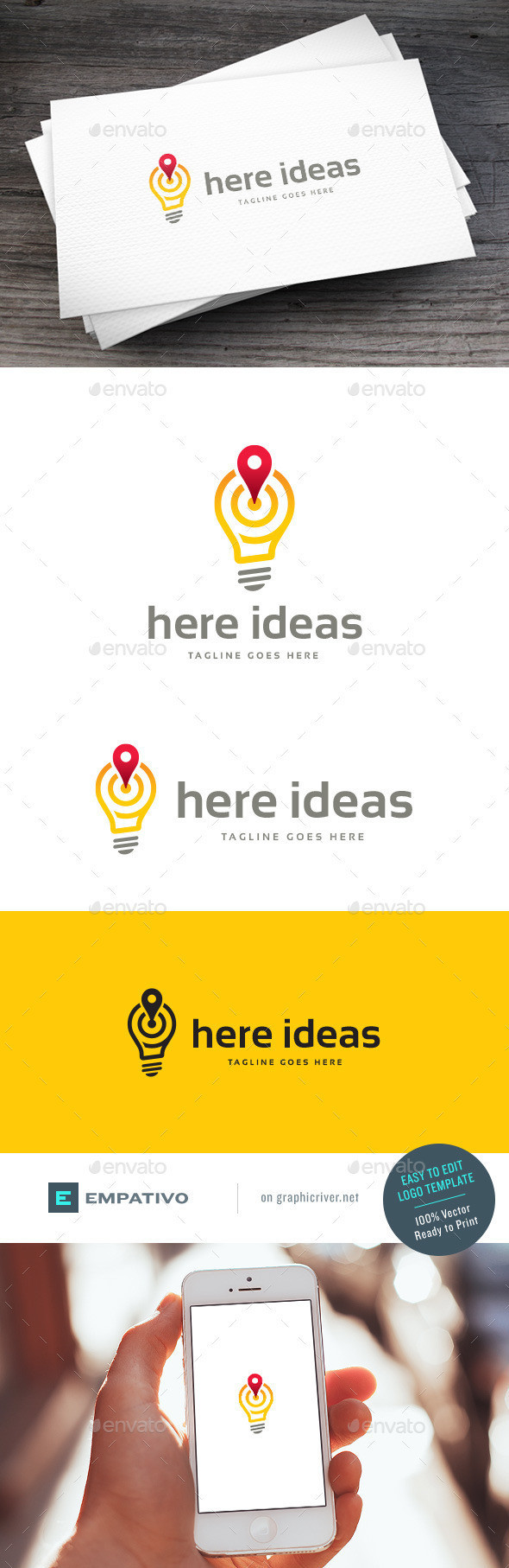 Here ideas logo template