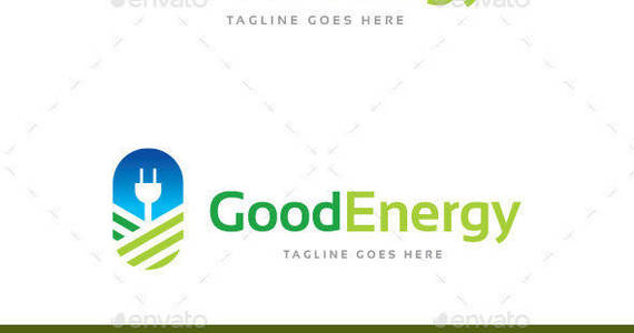 Box good energy logo template