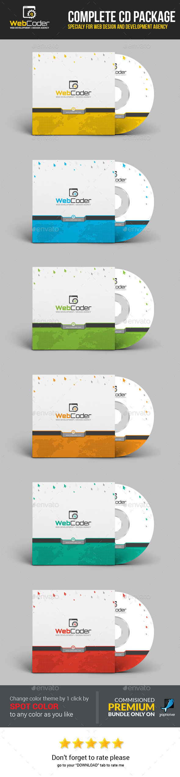 Web coder web design and web development project cd pack image preview