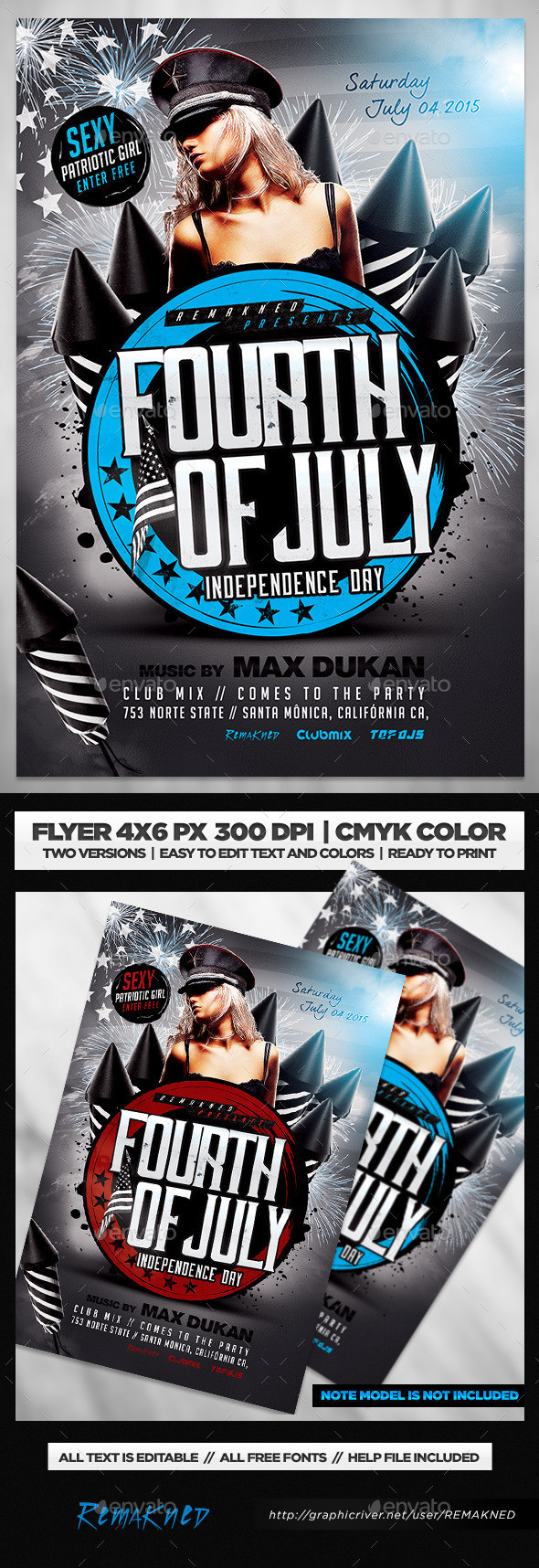 July 204th 20flyer 20template 20psd