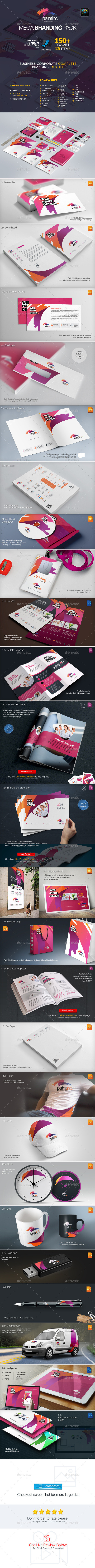 Graphicriver branding business corporate complete identity clean design stationery psd ai eps indd pptx ppt ip