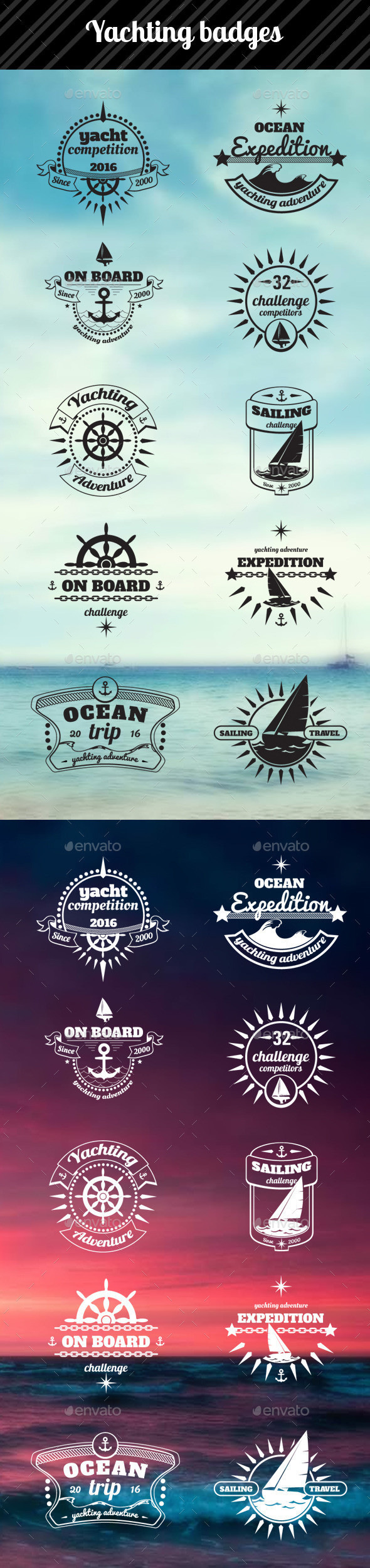 Yachting badges preview