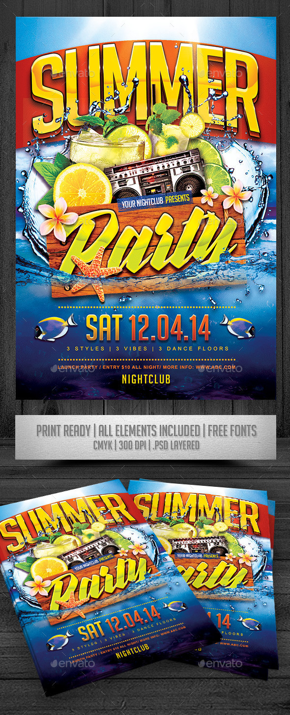 Beach 20party 20flyer 20  20preview