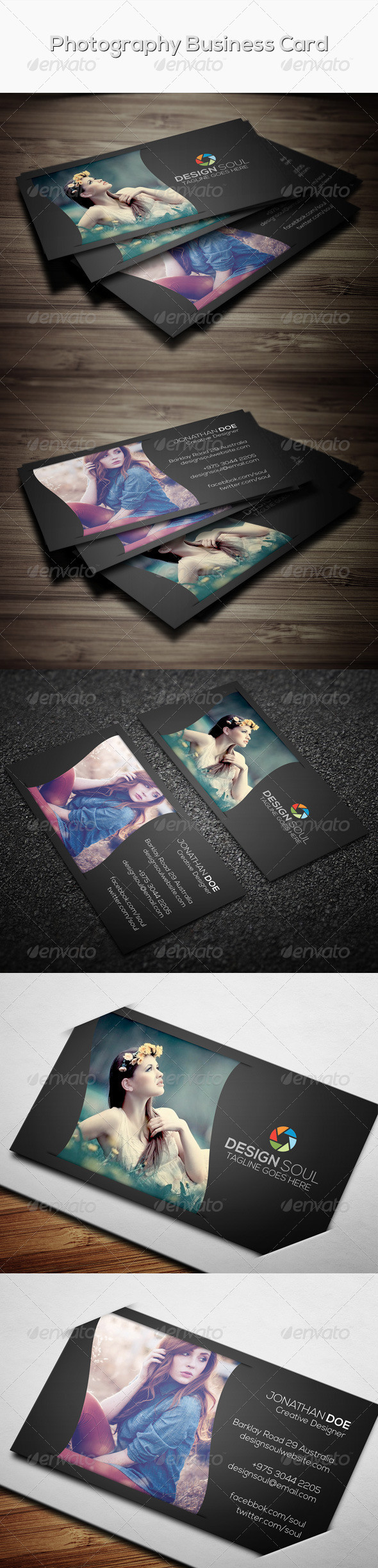 Photography business card preview