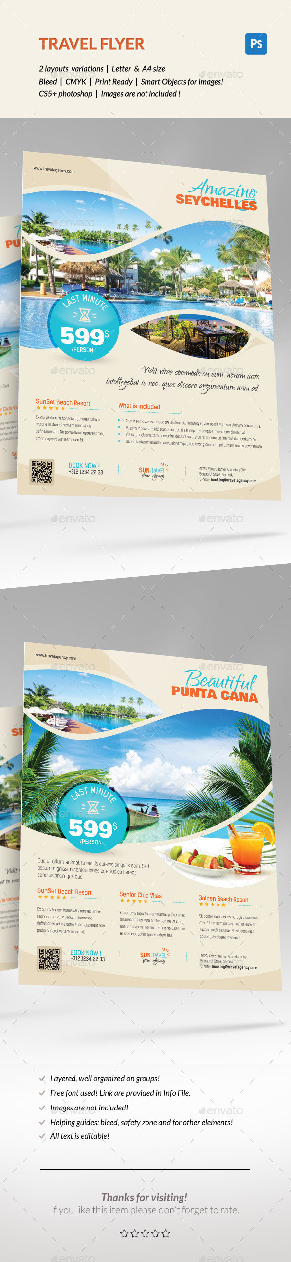 Travel flyer template 04 preview