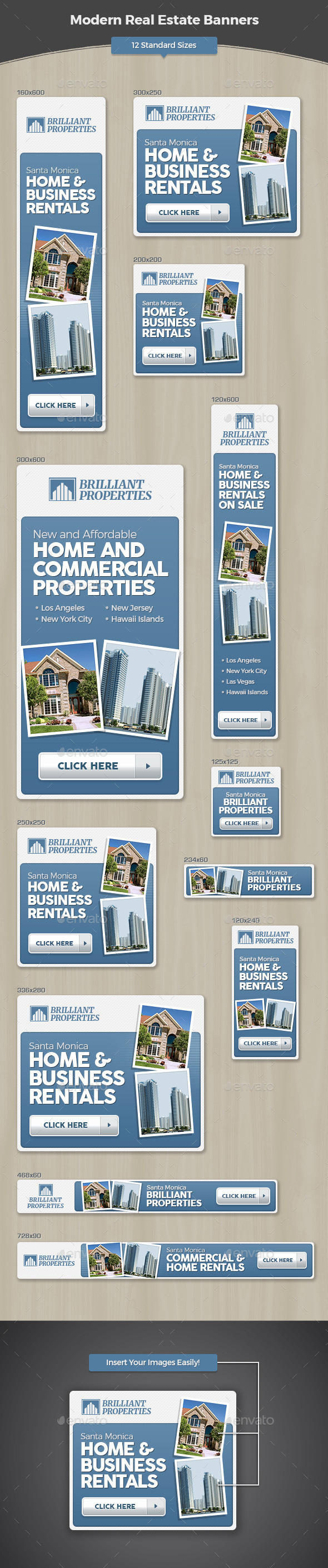 Modern real estate banners preview
