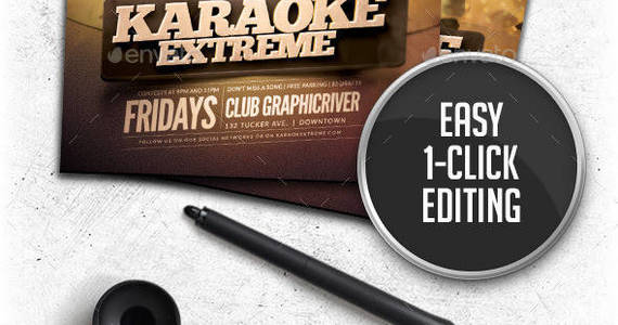 Box preview karaoke extreme flyer template