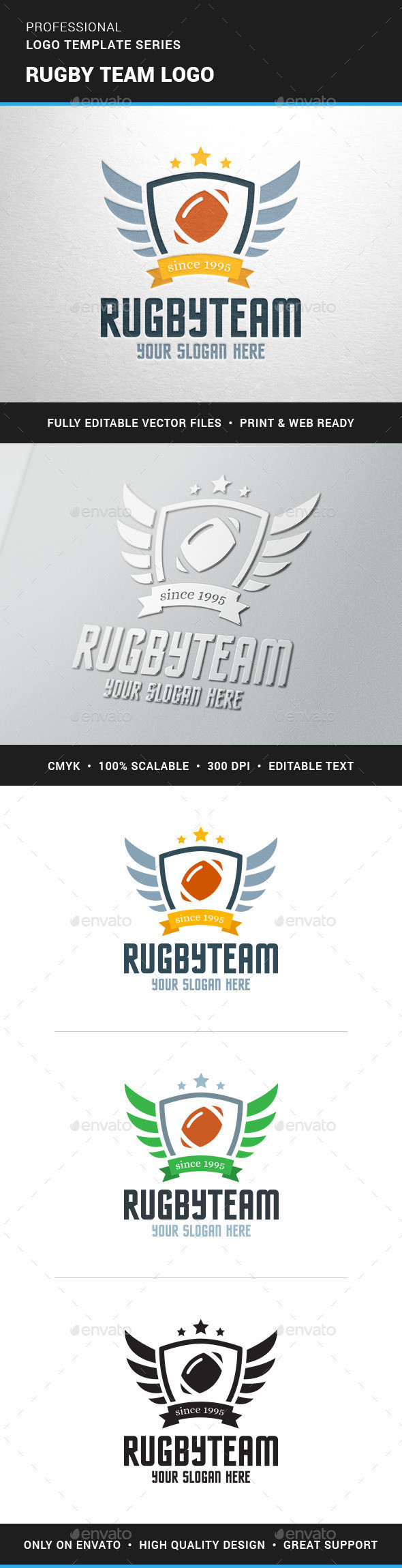 Rugby team logo template