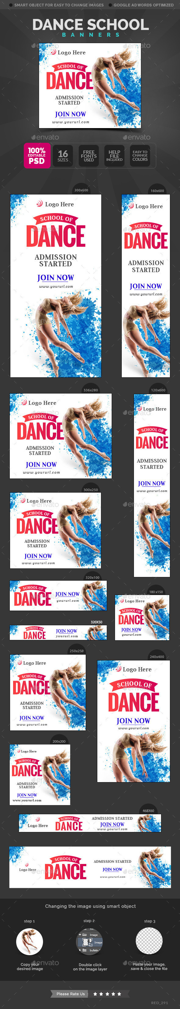 Red 291 dance school banner preview
