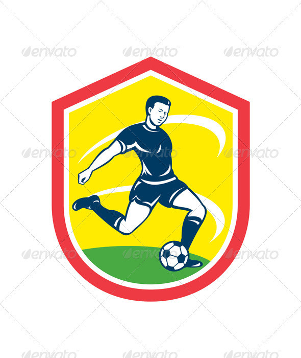 Soccer male kicking side shield gr prvw