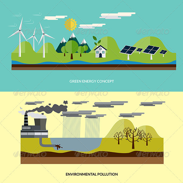 Flat 20ecology 20concept