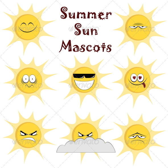 Summer sun mascots by arleevector 590x590 griver