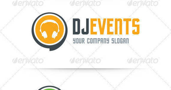Box dj events logo template