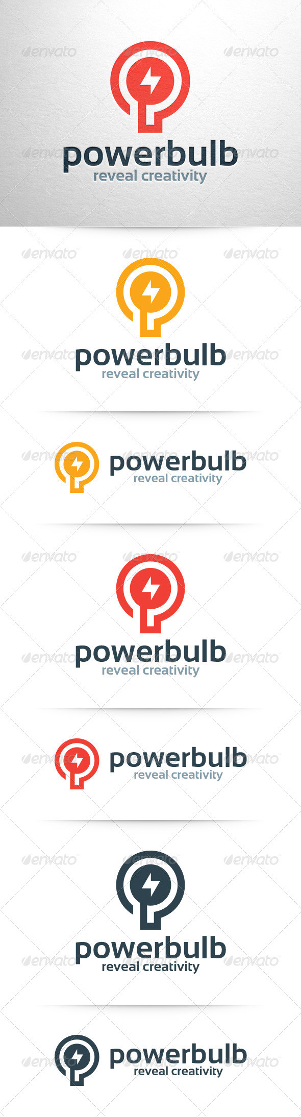 Power bulb logo template