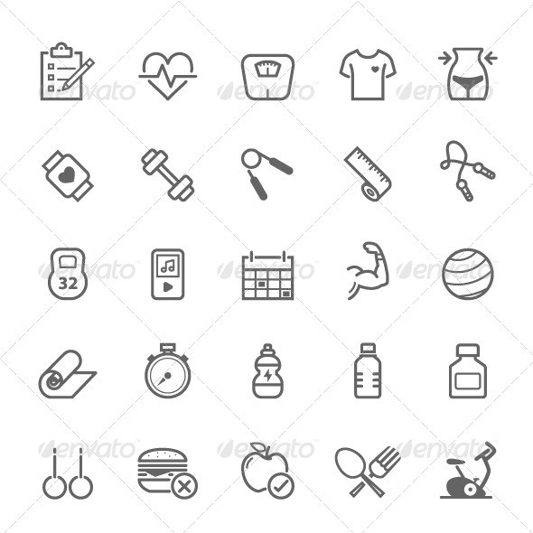 Fitness outline icon 590