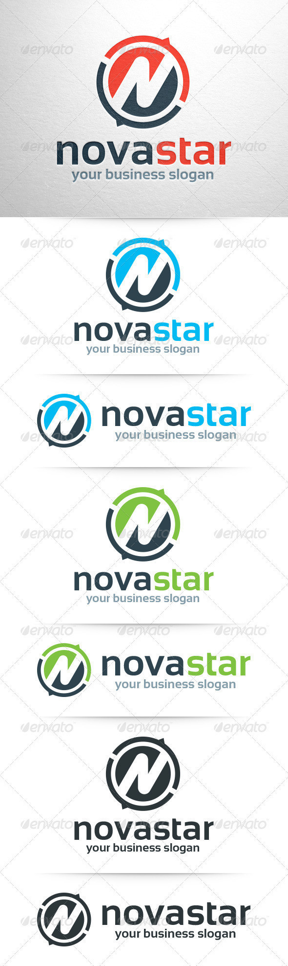 Novastar letter n logo template