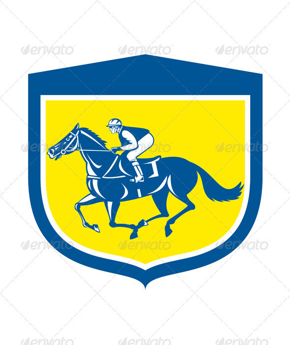 Horse rider racingside shield gr prvw