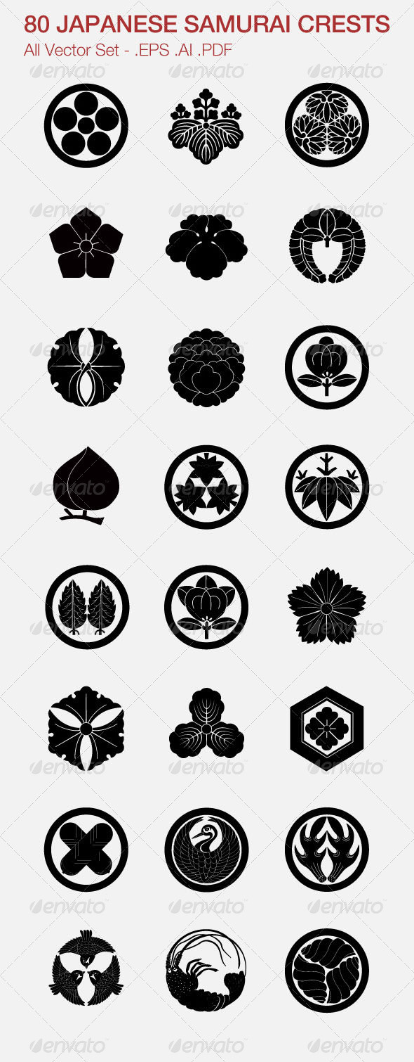 Japanese samurai crest preview