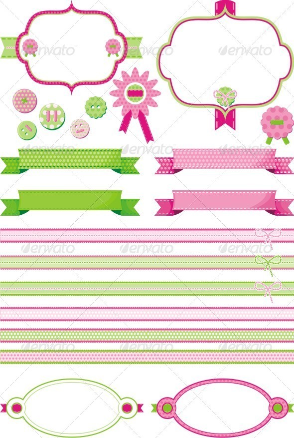 Frameworks 20and 20ribbons 20set