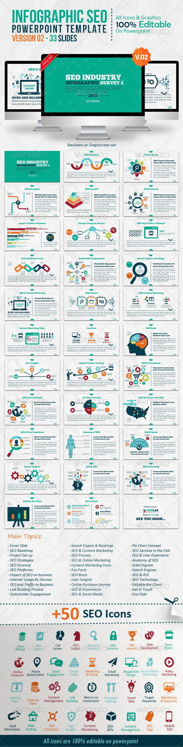 Infographic seo powerpoint version 02